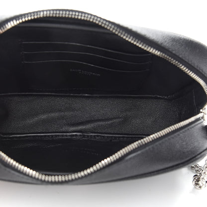 Saint Laurent Grain De Poudre Matelasse Monogram Mini Lou Camera Bag Black 4 of 8