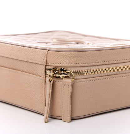 Chanel Caviar Quilted Medium CC Filigree Vanity Case Beige 7 of 8