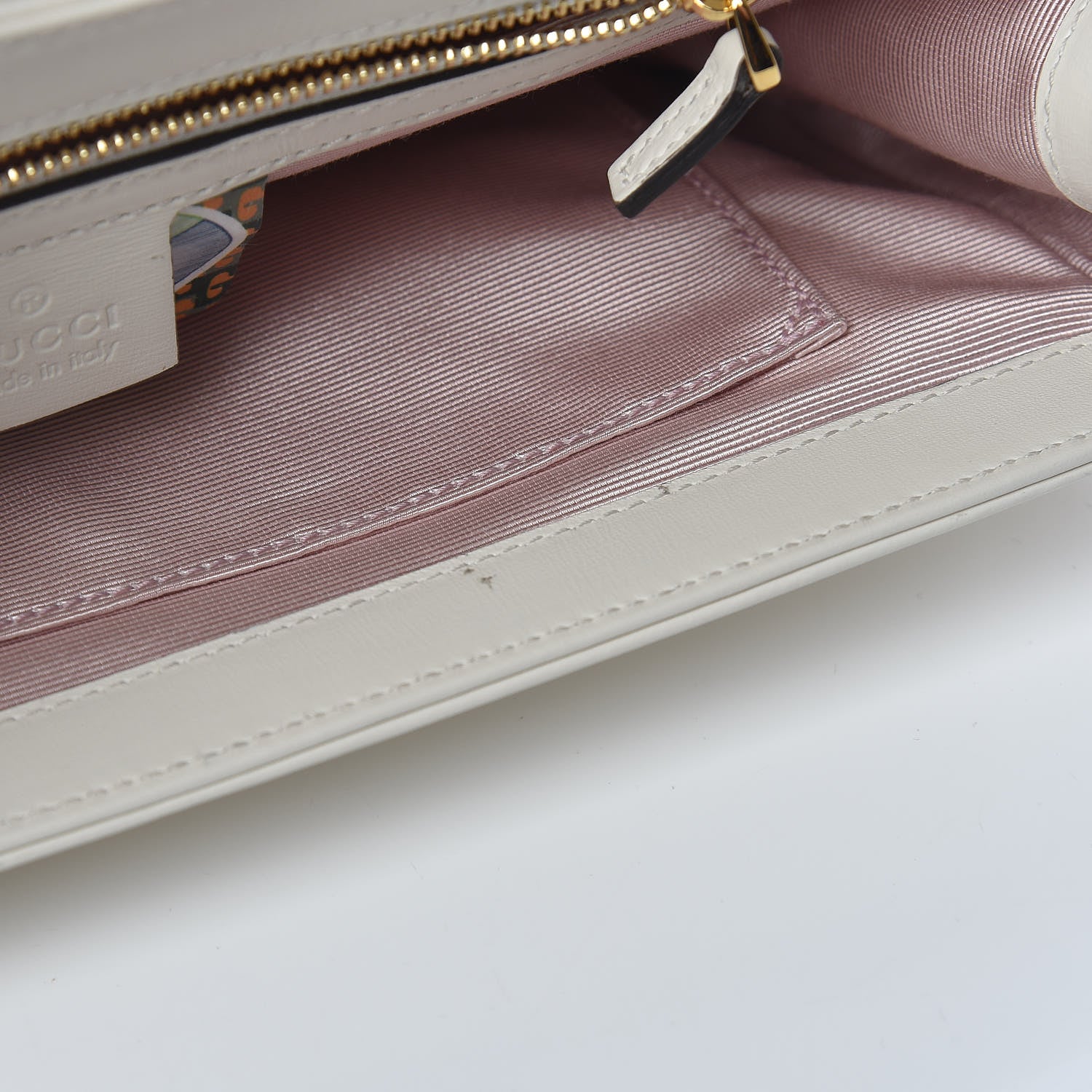 Gucci Vitello Palmellato Lux Crystal Medium Rajah Shoulder Bag Mystic White Multicolor 12 of 19
