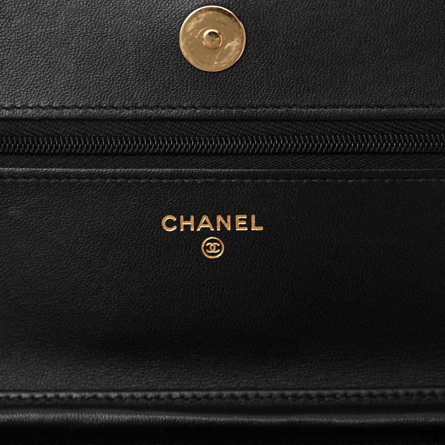 Chanel Lambskin Quilted Wallet On Chain WOC Black 6 of 11