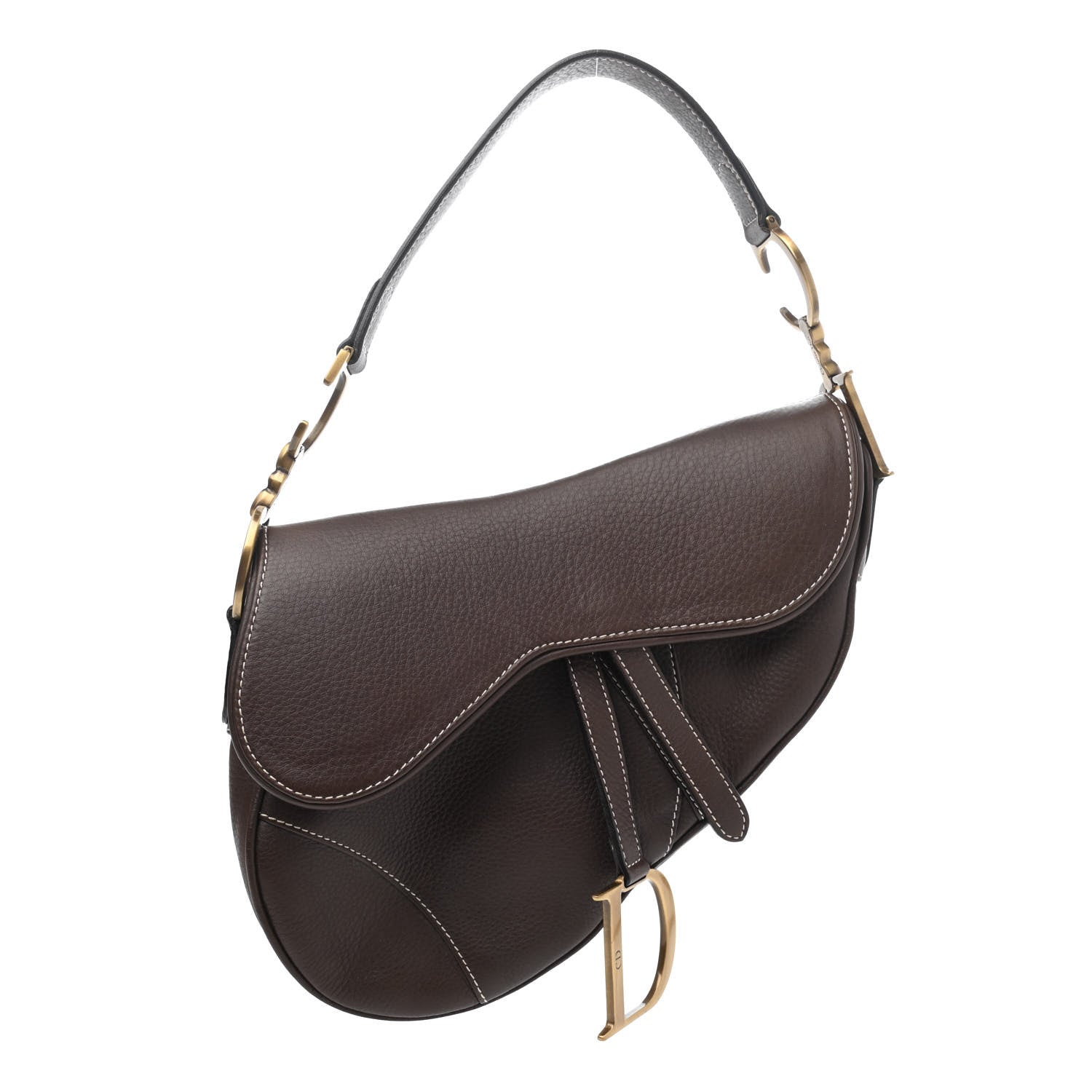Christian Dior Calfskin Saddle Bag Brown 1 of 4