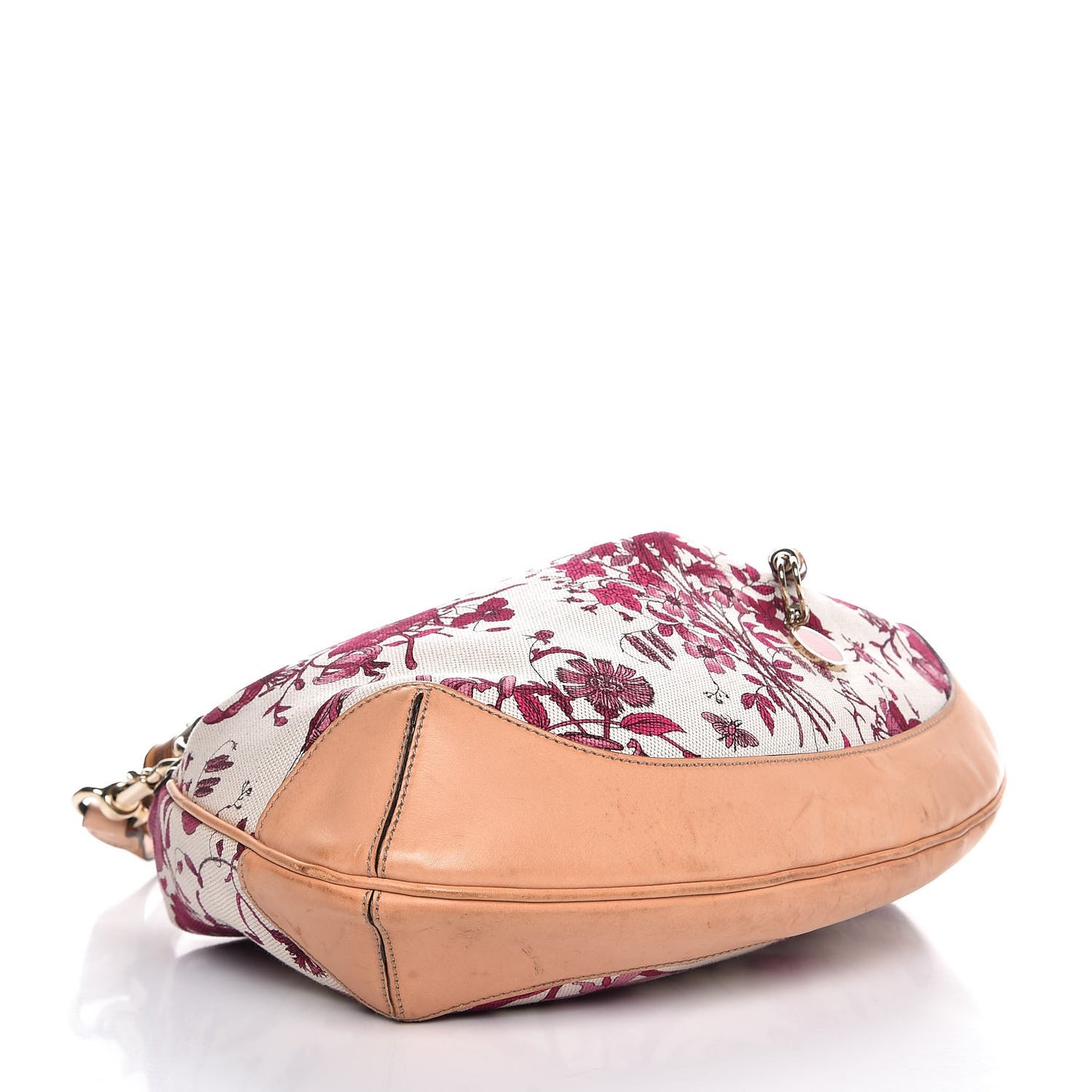 Canvas Floral Flora Medium Peggy Bamboo Top Handle Hobo