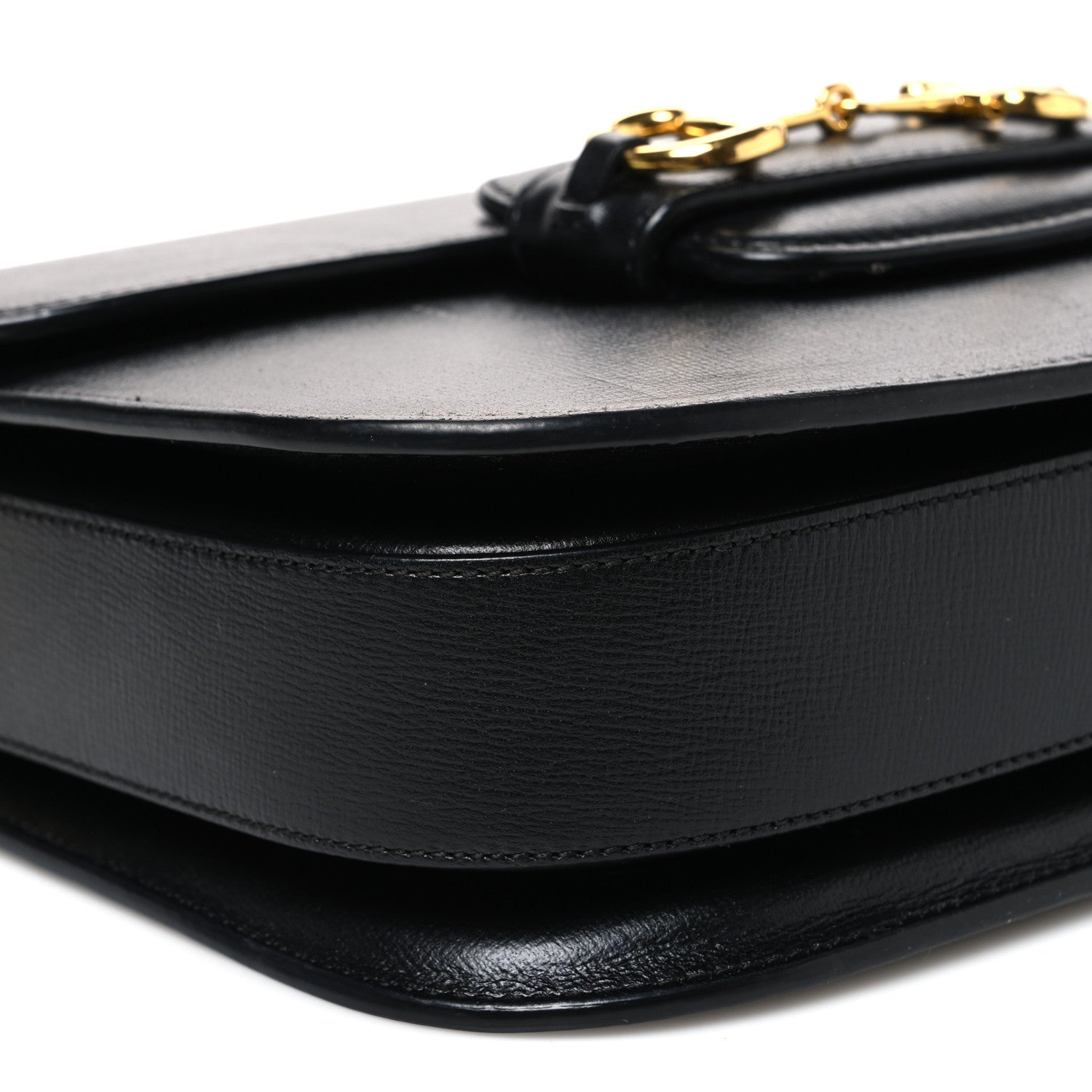 Gucci Azalea Calfskin Horsebit 1955 Shoulder Bag Black Black 9 of 11