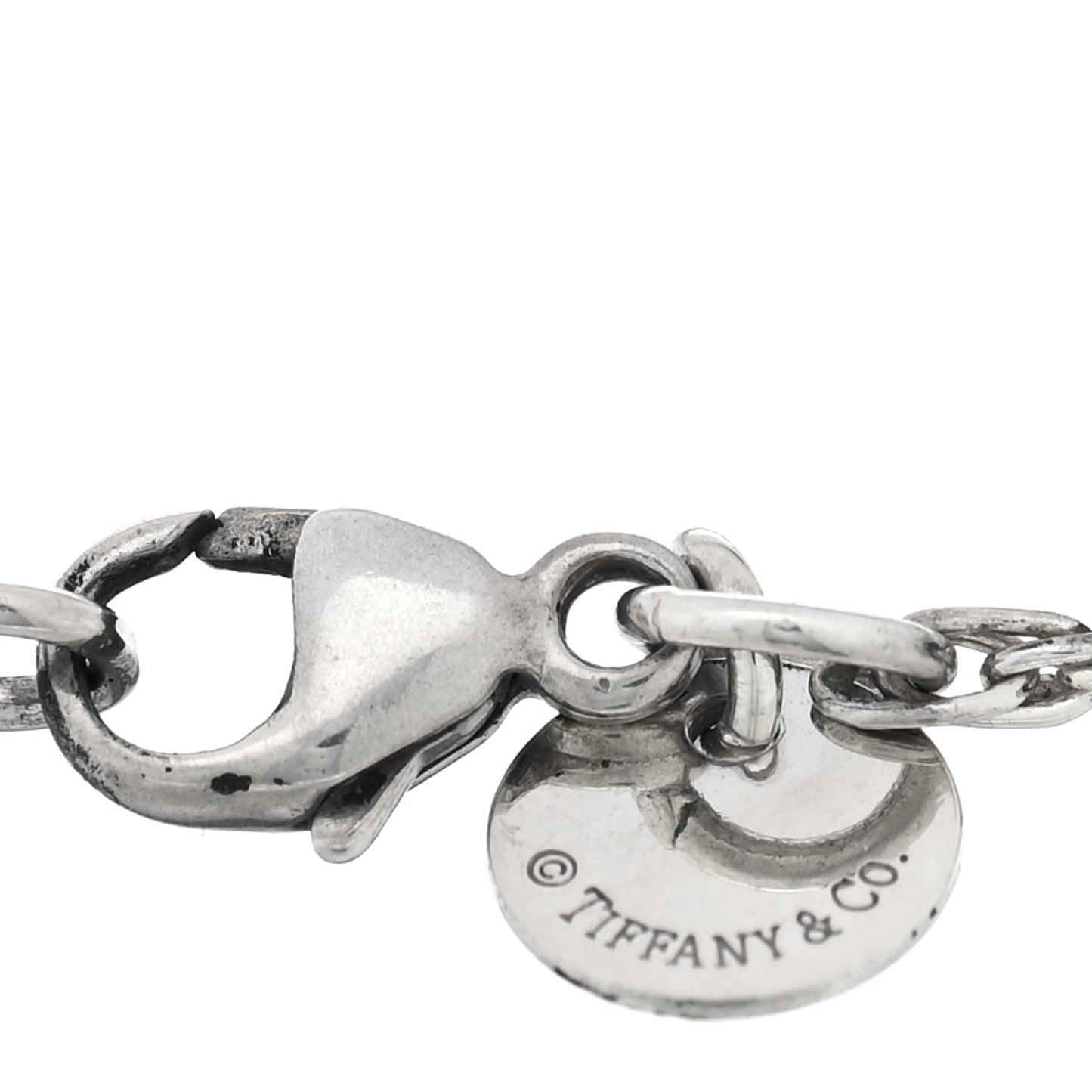 Sterling Silver Enamel 4mm Return To Tiffany Heart Tag Bead Bracelet Pink