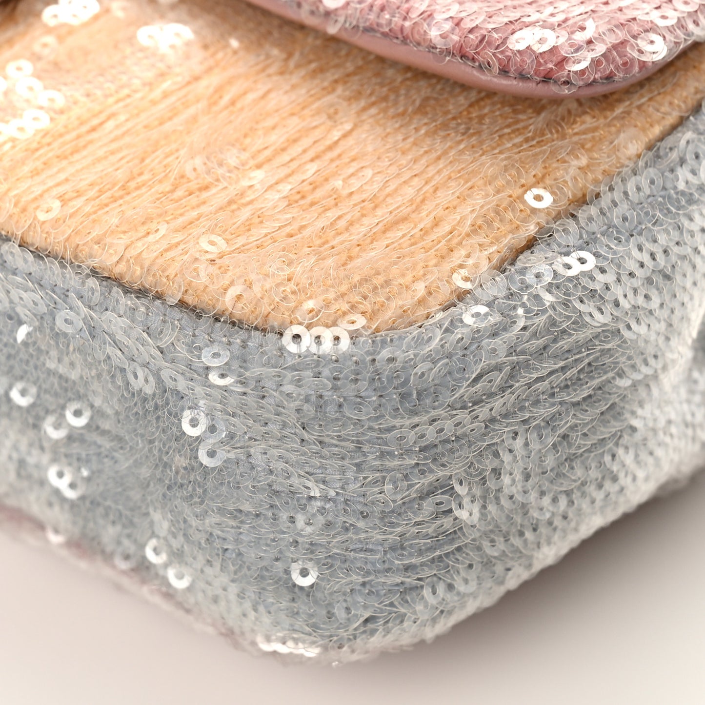 Sequin Mini Waterfall Flap Pink Blue Yellow