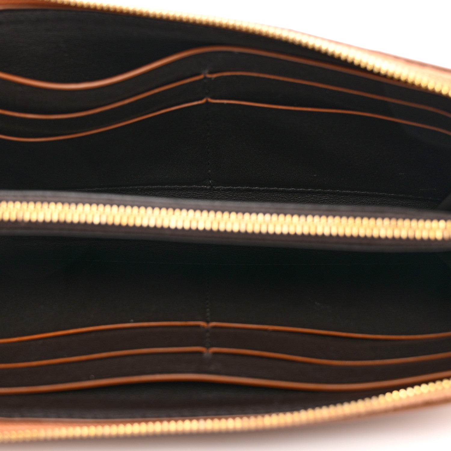 Bottega Veneta Nappa Intrecciato Zip Around Wallet Brown 5 of 9