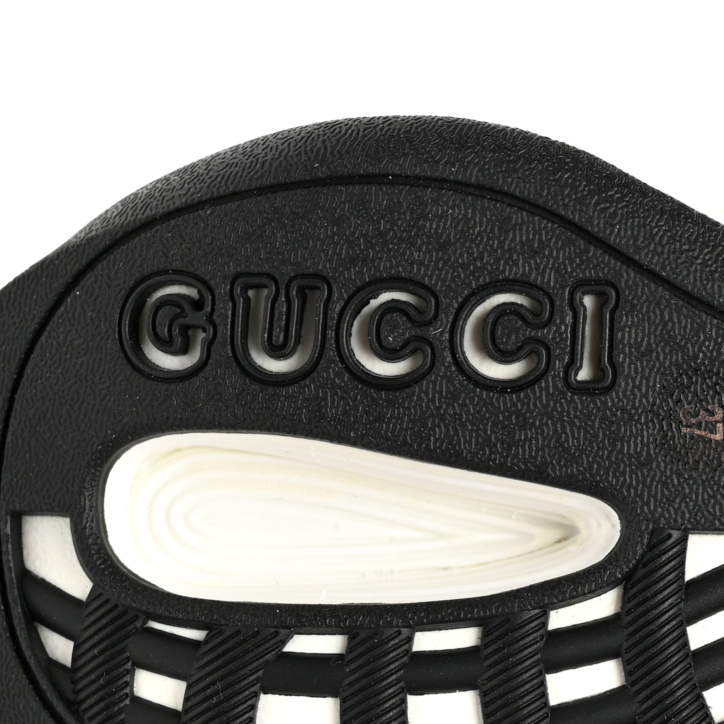 Technical Knit Fabric Waves Womens Gucci Run Sneakers 37 Black Loess