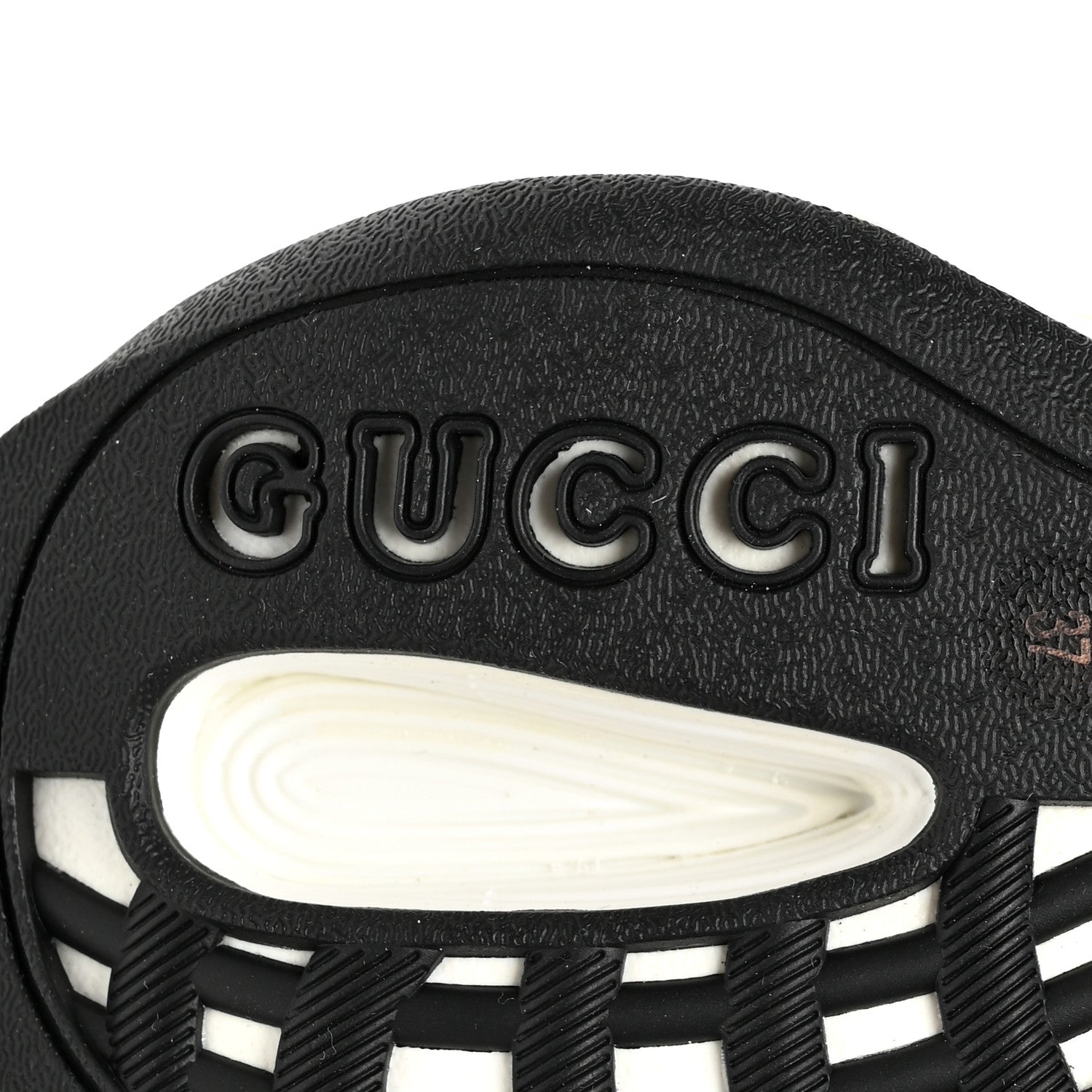 Gucci Technical Knit Fabric Waves Womens Gucci Run Sneakers 37 Black Loess 7 of 9