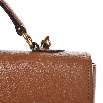 Miu Miu Goatskin Madras Shoulder Bag Cuoio 9 of 25