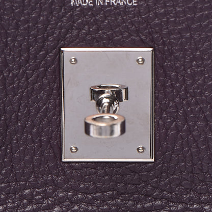 Hermes Taurillon Clemence Birkin 35 Raisin 18 of 36