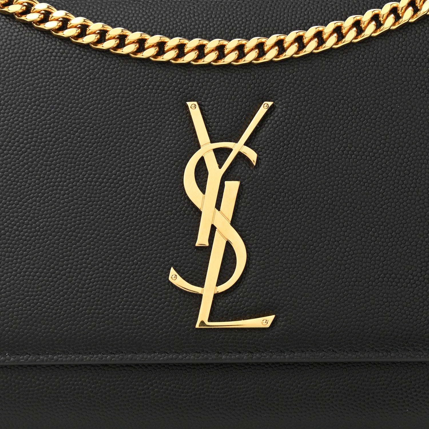 Saint Laurent Grain De Poudre Medium Classic Monogram Kate Satchel Black 9 of 11