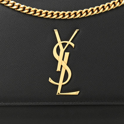 Saint Laurent Grain De Poudre Medium Classic Monogram Kate Satchel Black 9 of 11