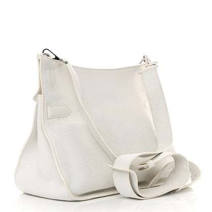 Hermes Taurillon Clemence Jypsiere 31 White 3 of 24