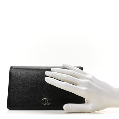 Chanel Caviar CC Yen Wallet Black 2 of 9