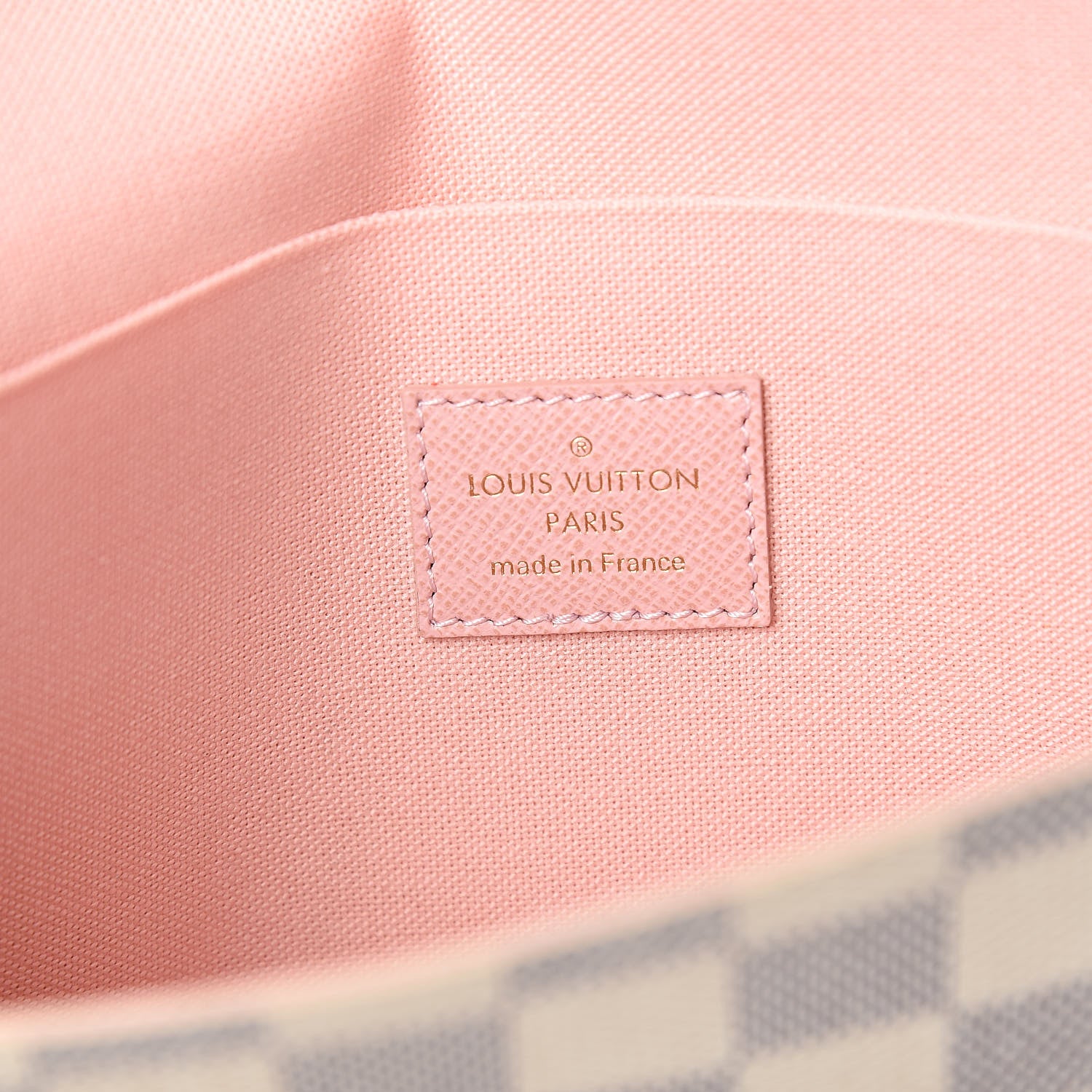 Louis Vuitton Damier Azur Pochette Felicie Chain Wallet Rose Ballerine 6 of 11