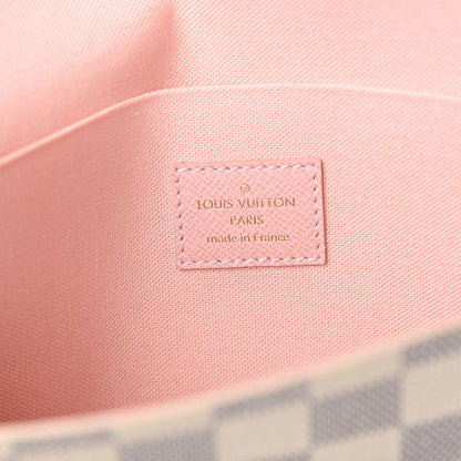 Louis Vuitton Damier Azur Pochette Felicie Chain Wallet Rose Ballerine 6 of 11