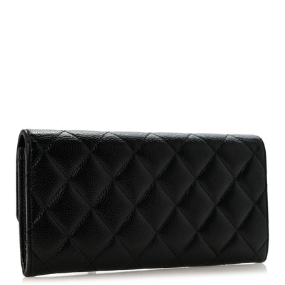 Chanel Caviar Quilted Large Flap Wallet Black 3 of 12