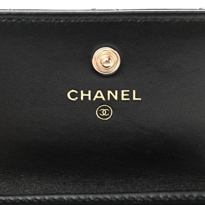 Chanel Lambskin Quilted My Chanel Lady Card Holder On Chain Black 6 of 12