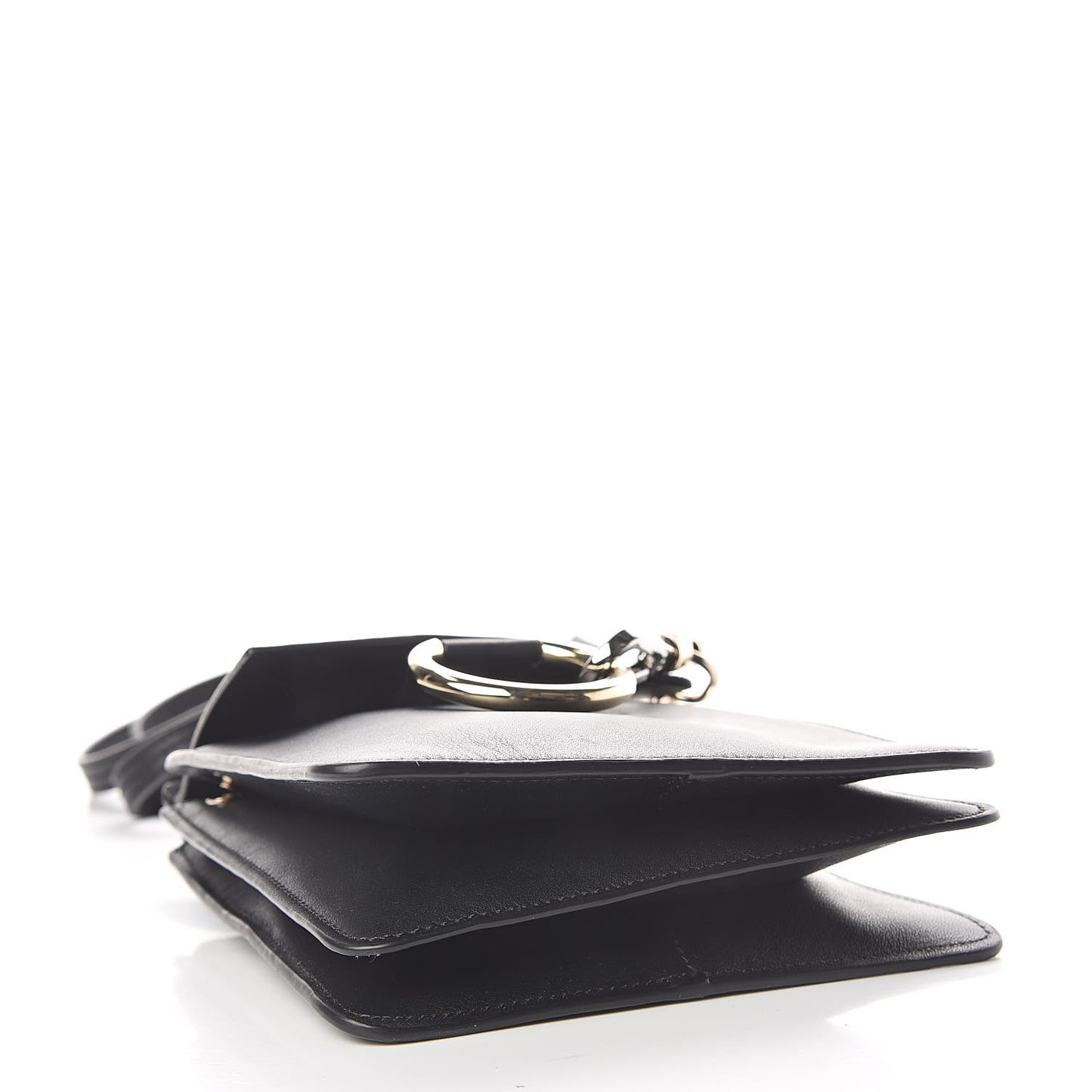Suede Calfskin Mini Faye Bracelet Bag Black
