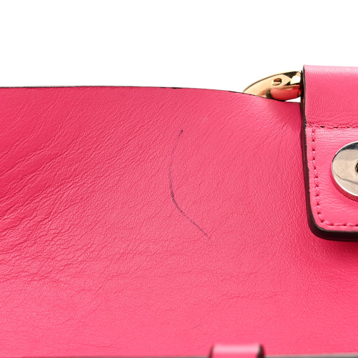 Suede Calfskin Small Faye Shoulder Bag Fuchsia Rose