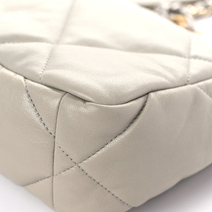 Chanel Goatskin Quilted Medium Chanel 19 Flap Grey 12 of 15