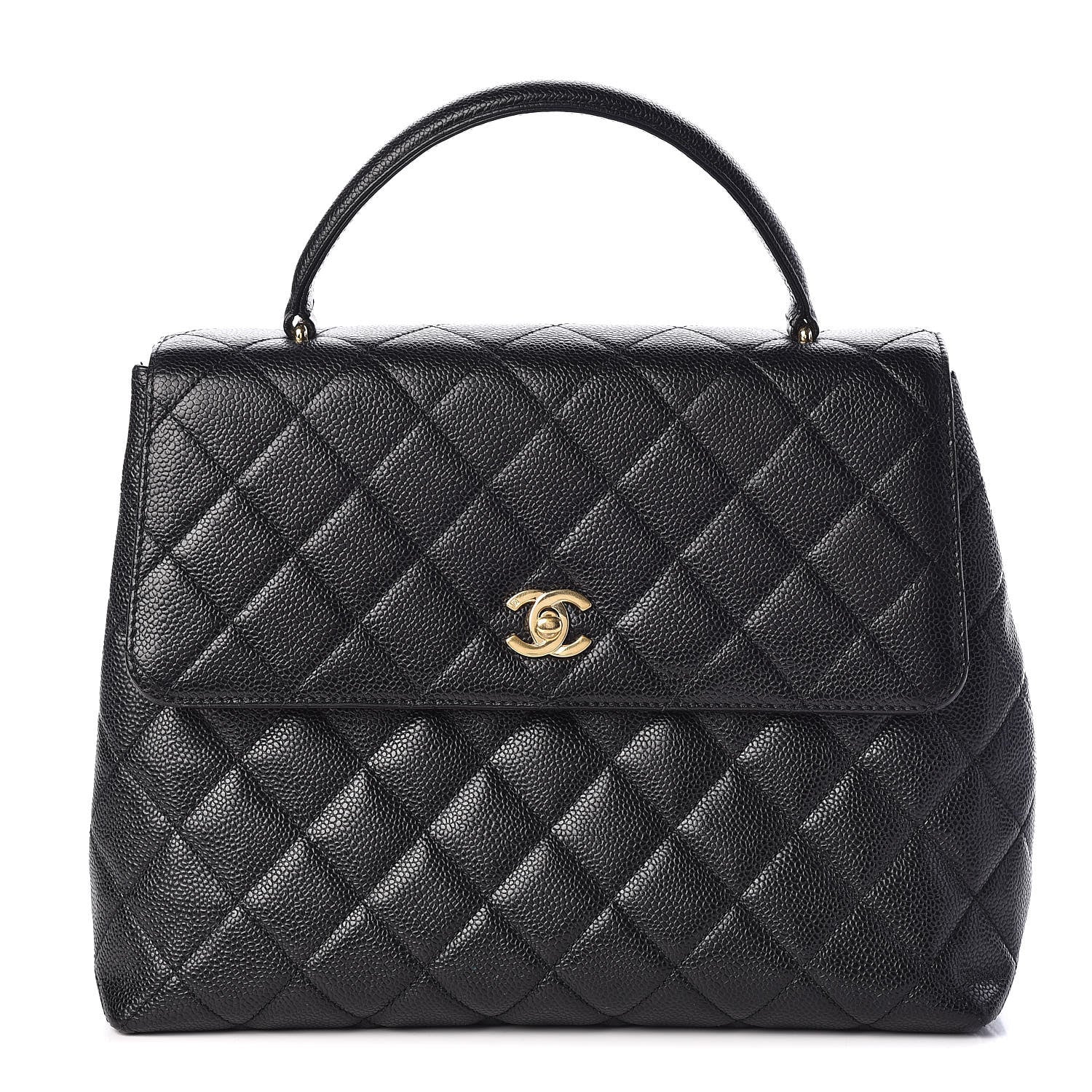 Chanel Caviar Quilted Jumbo Kelly Flap Black 1 of 12