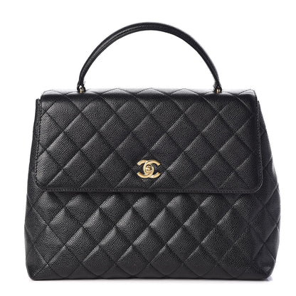 Chanel Caviar Quilted Jumbo Kelly Flap Black 1 of 12