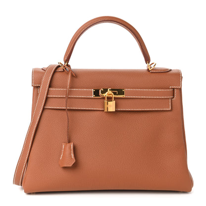 Hermes Togo Kelly Retourne 32 Gold 1 of 13