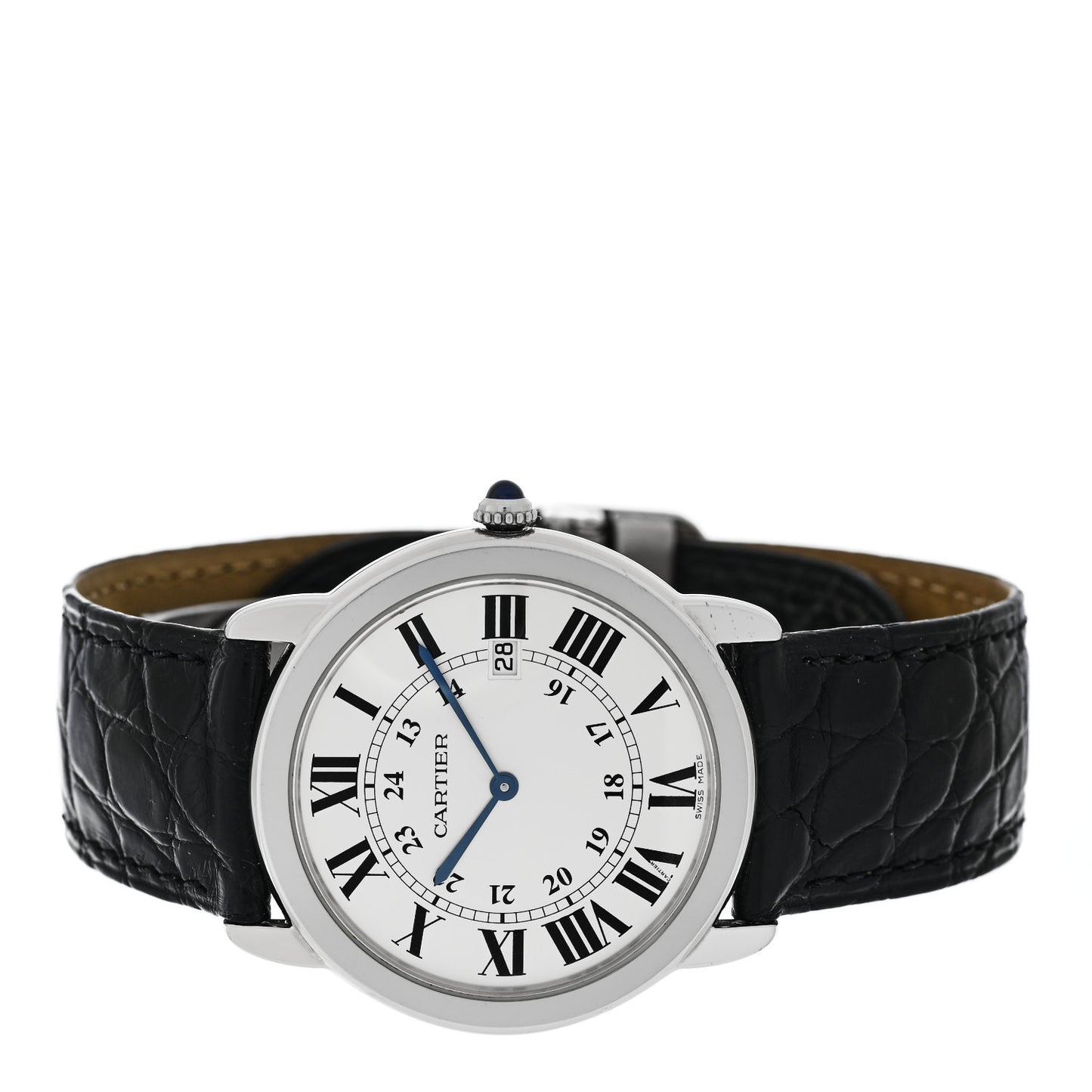 Stainless Steel Alligator 36mm Ronde Solo Quartz Watch