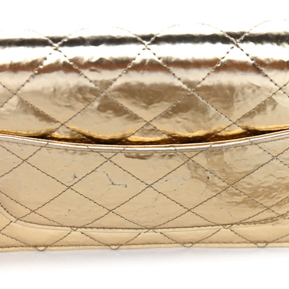 Chanel Hammered Metallic Calfskin Quilted Wallet On Chain WOC Gold 8 of 11