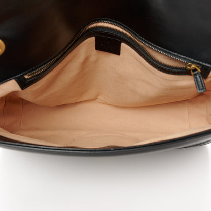 Gucci Calfskin Matelasse Large GG Marmont Shoulder Bag Black 5 of 11