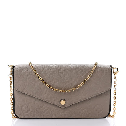 Louis Vuitton Empreinte Pochette Felicie Chain Wallet Tourterelle 3 of 10