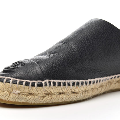 Chanel Grained Calfskin CC Espadrilles 39 Black 17 of 22