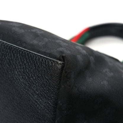 Gucci GG Monogram Small Web Handle Bucket Tote Black 12 of 12