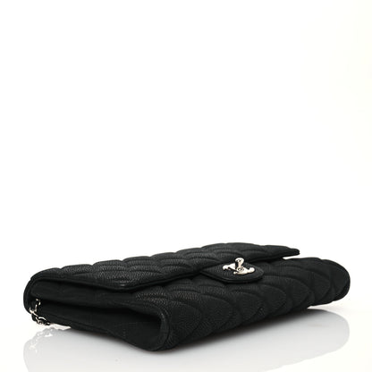 Chanel Iridescent Caviar Quilted Clutch With Chain Flap Black 4 of 13