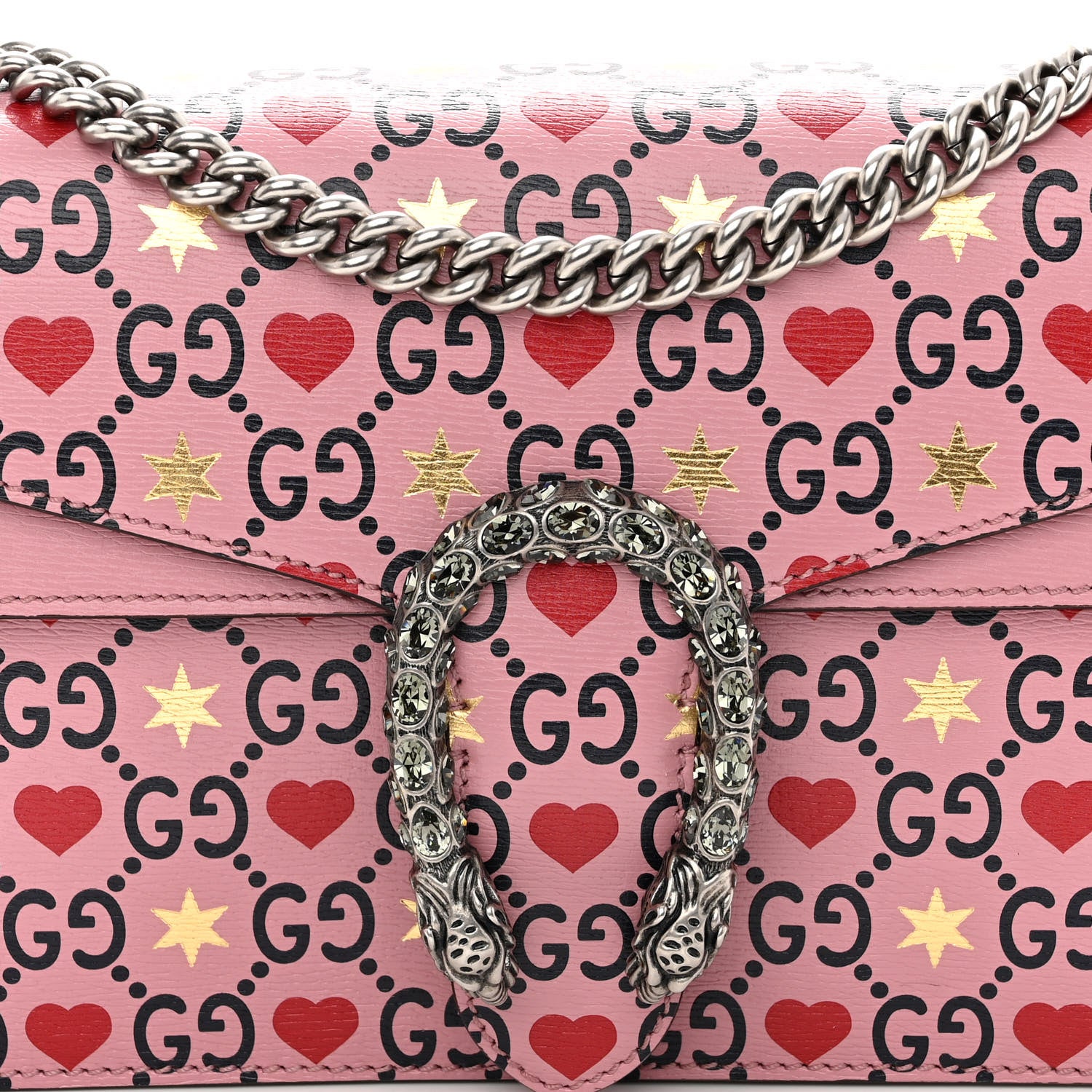 Gucci Calfskin Valentine's Day Exclusive Small Dionysus Bag Pink 8 of 10