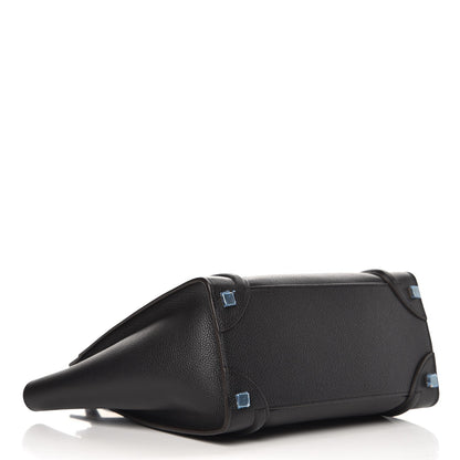 Celine Drummed Calfskin Micro Luggage Black 4 of 7