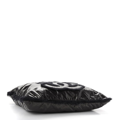 Chanel Vinyl Mohair Trimmed CC Bonbons Tote Black 4 of 9