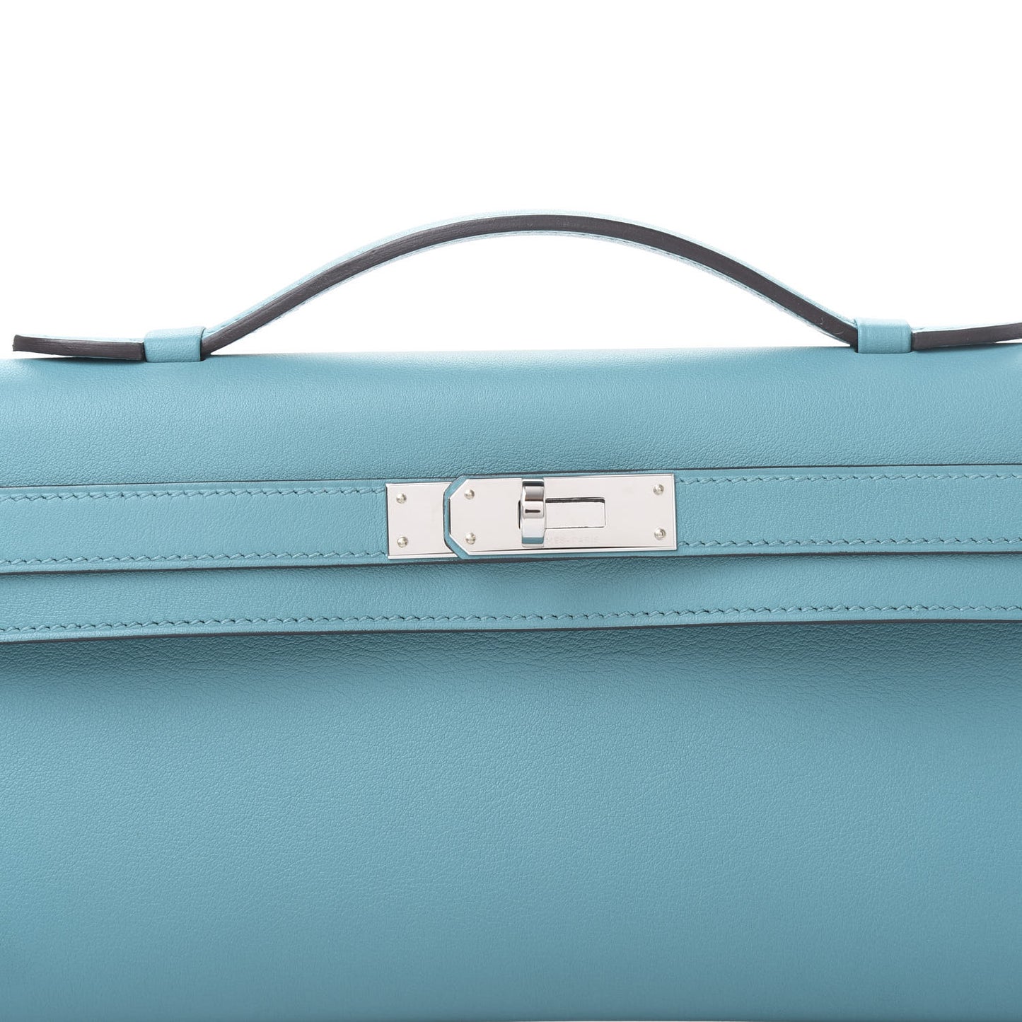 Swift Kelly Cut Clutch Pochette Bleu Paon