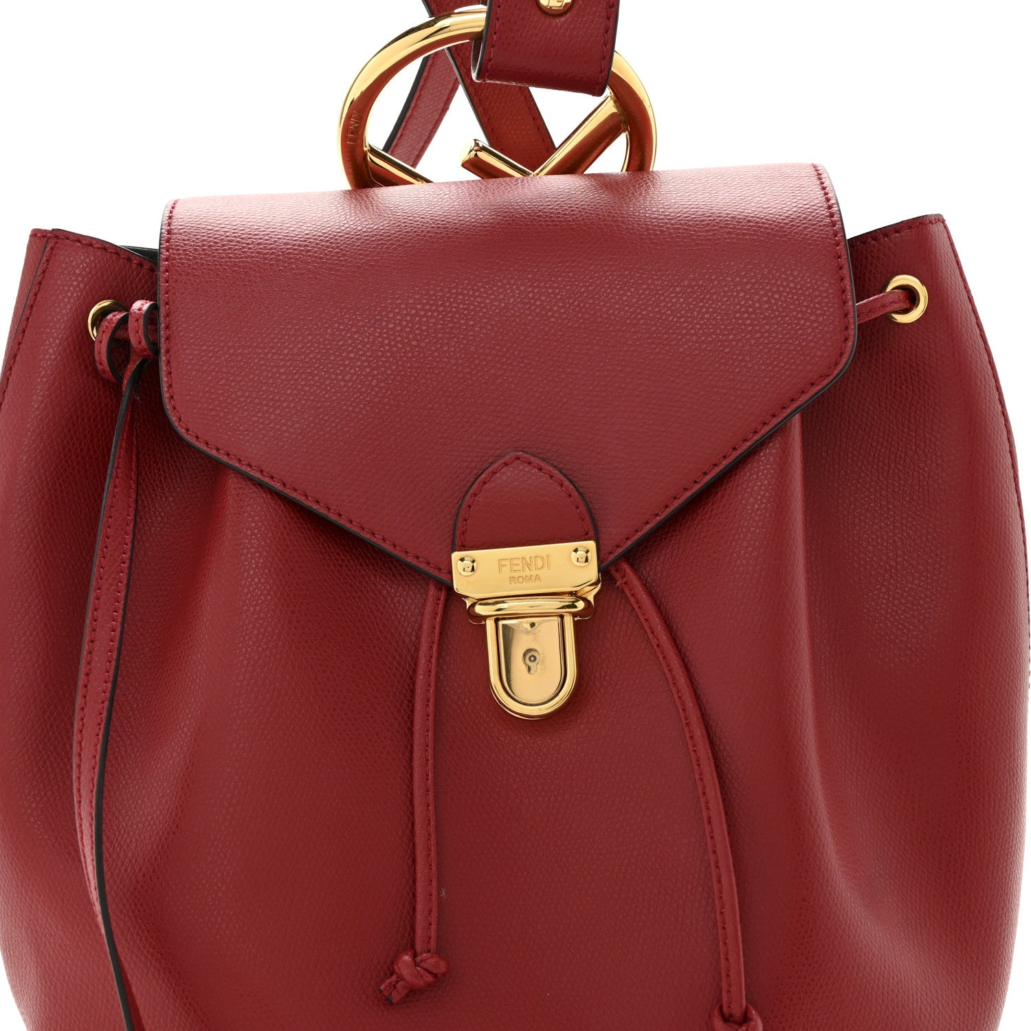 Fendi Vitello Cruise F is Fendi Drawstring Backpack Fragola 8 of 13