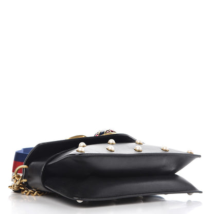 Gucci Nappa Pearl Studded Mini Queen Margaret Broadway Shoulder Bag Black 4 of 13