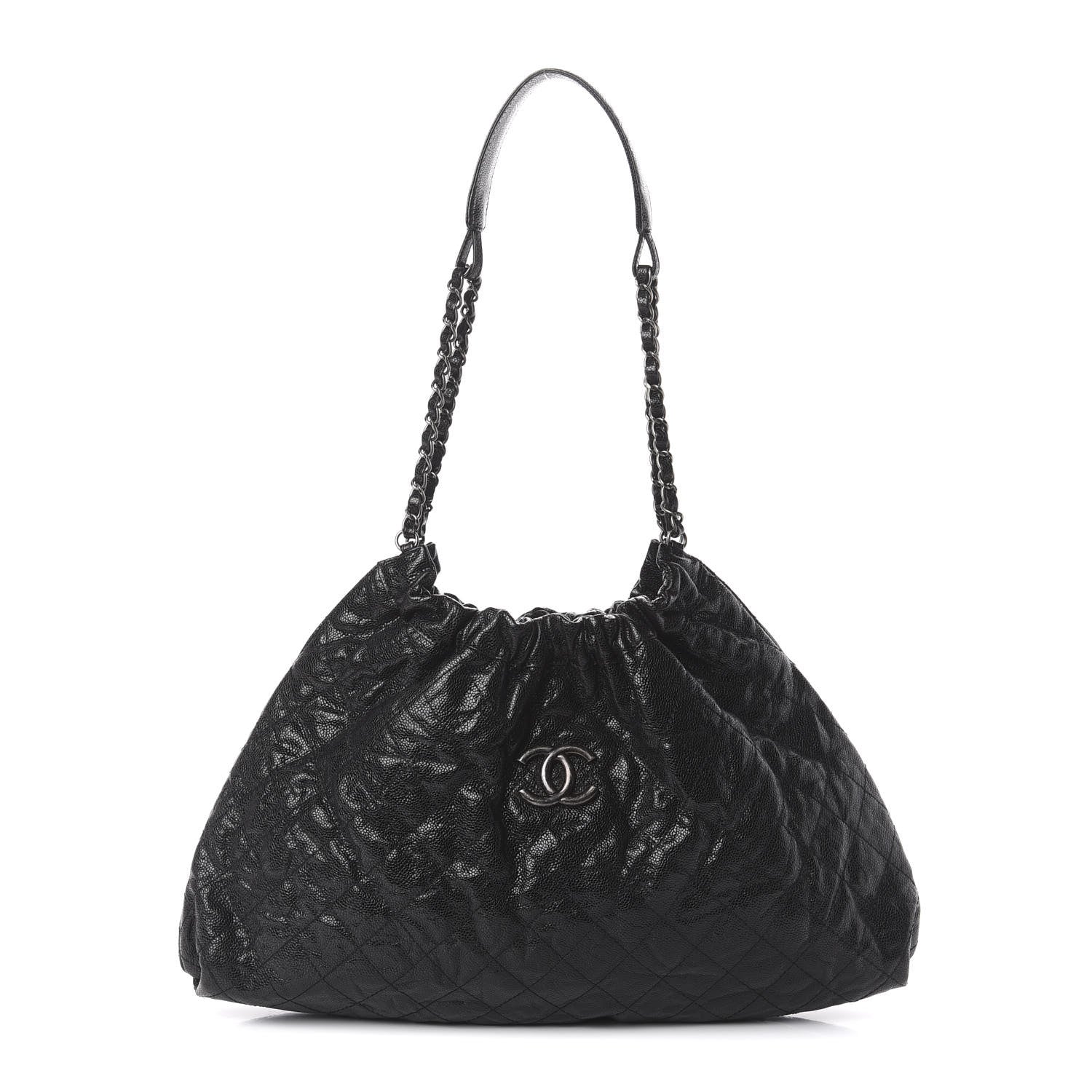 Chanel Caviar Quilted Medium Elastic Shopping Tote Black 1 of 9