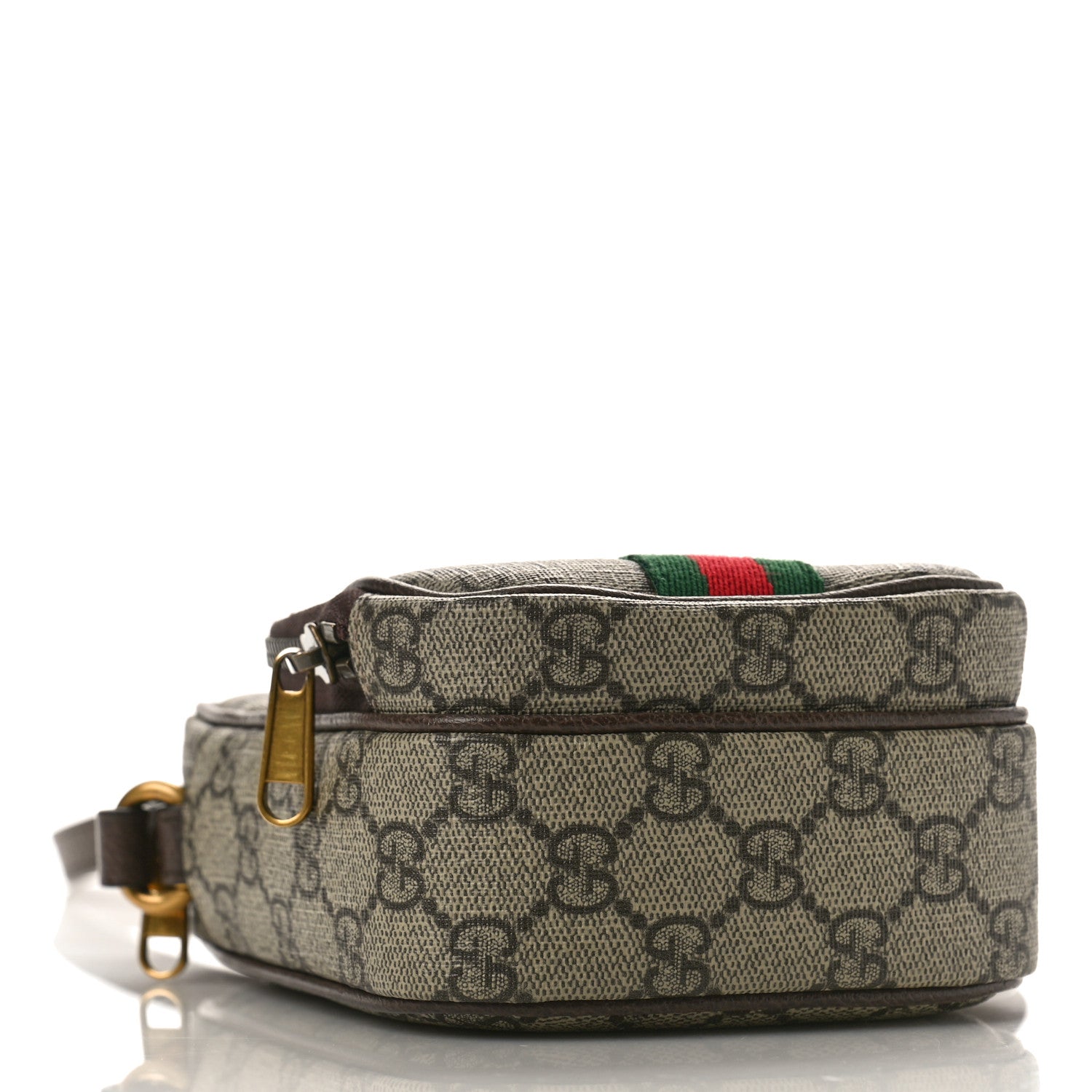 Gucci GG Supreme Monogram Web Mini Ophidia Double Zip Messenger Bag Beige New Acero 4 of 8
