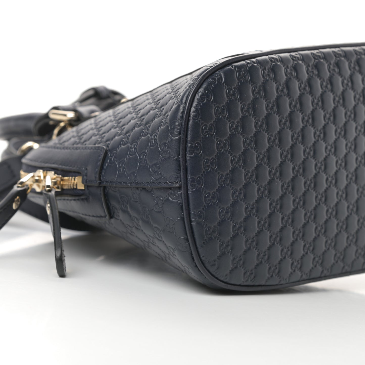 Soft Microguccissima Mini Dome Bag Blue