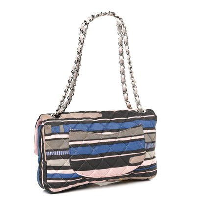 Chanel Jersey Quilted Small Ocean Drive Single Flap Pink Multicolor 2 of 10