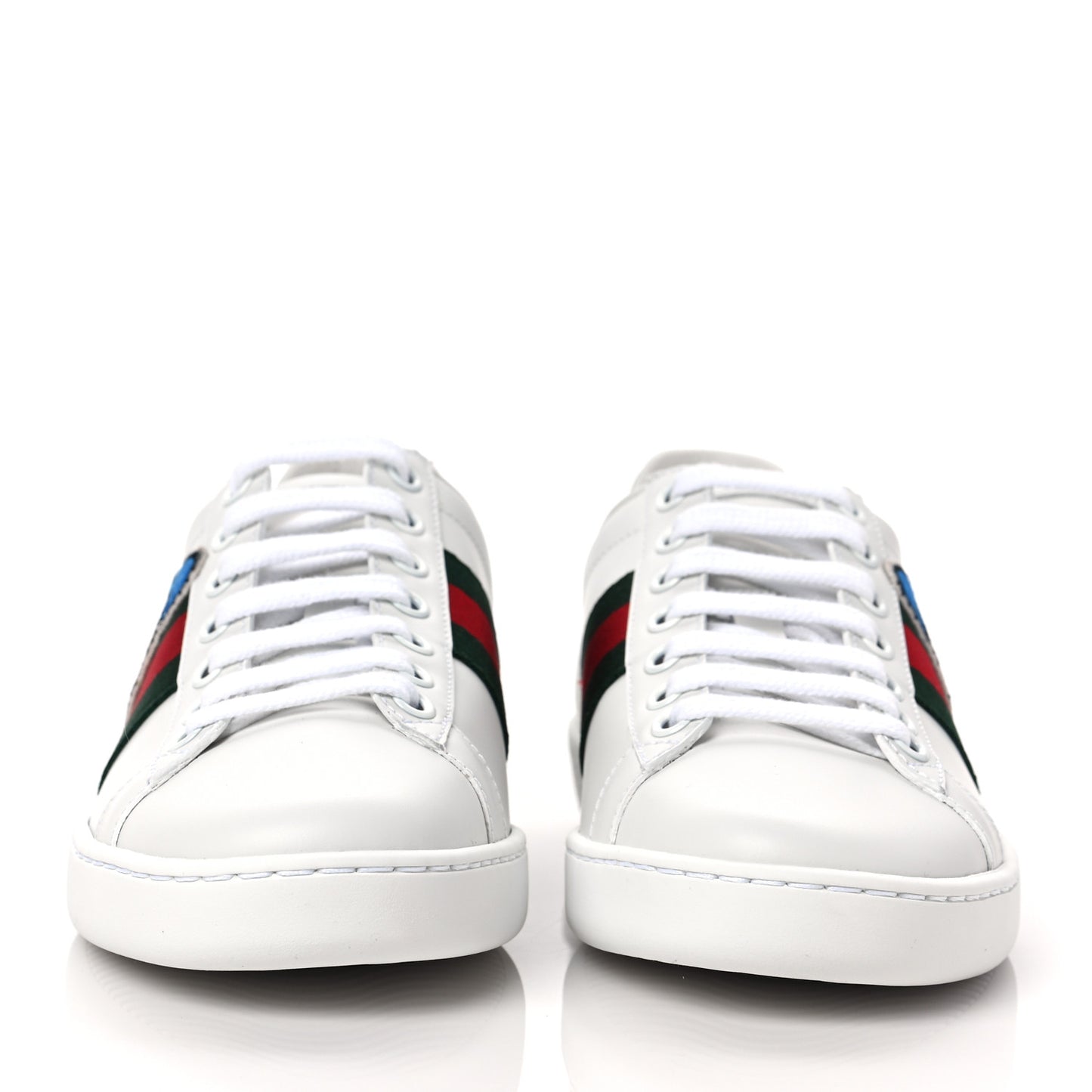 X DISNEY Calfskin Miro Soft Web Donald Duck Womens Ace Sneakers 35 White New Shamarock