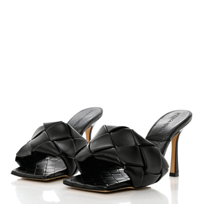 Bottega Veneta Nappa Maxi Intrecciato Lido Mule Sandals 35.5 Black 3 of 8