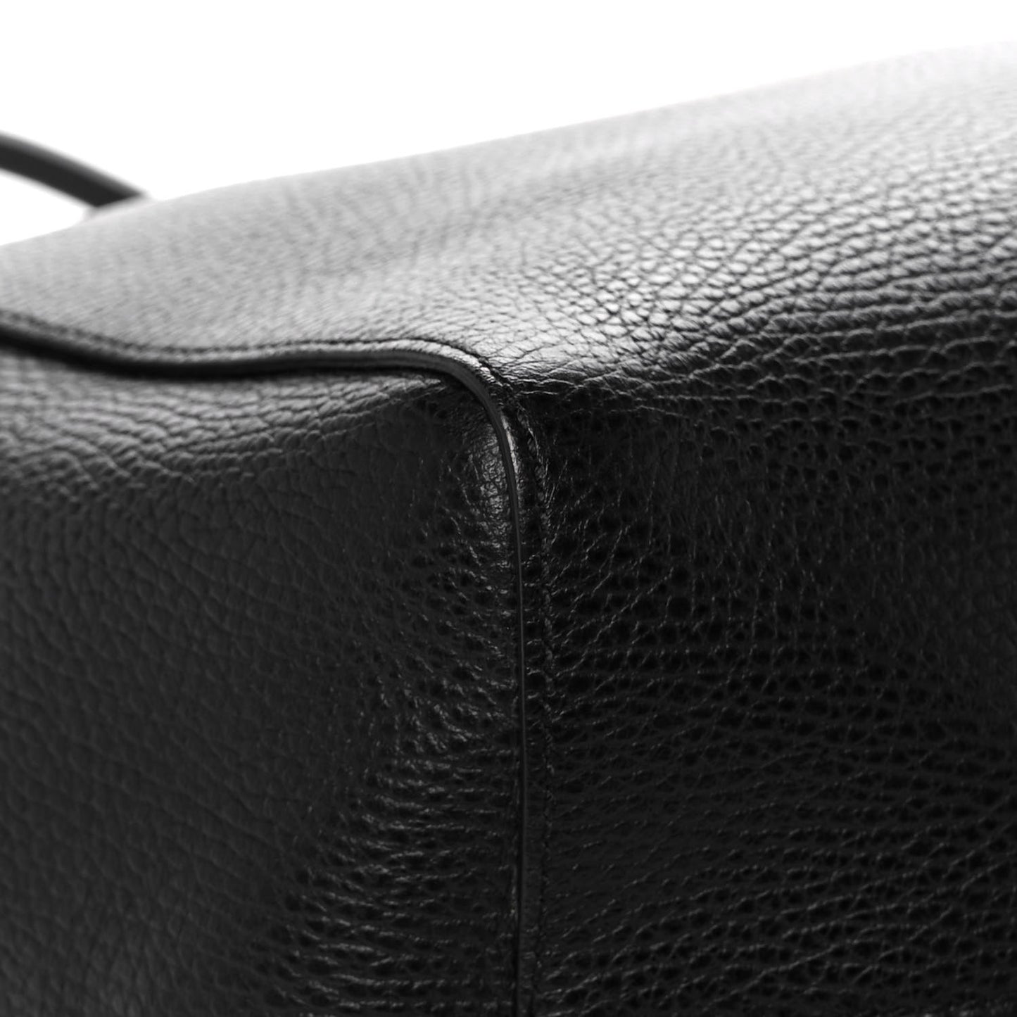 Pebbled Calfskin Medium Swing Tote Black