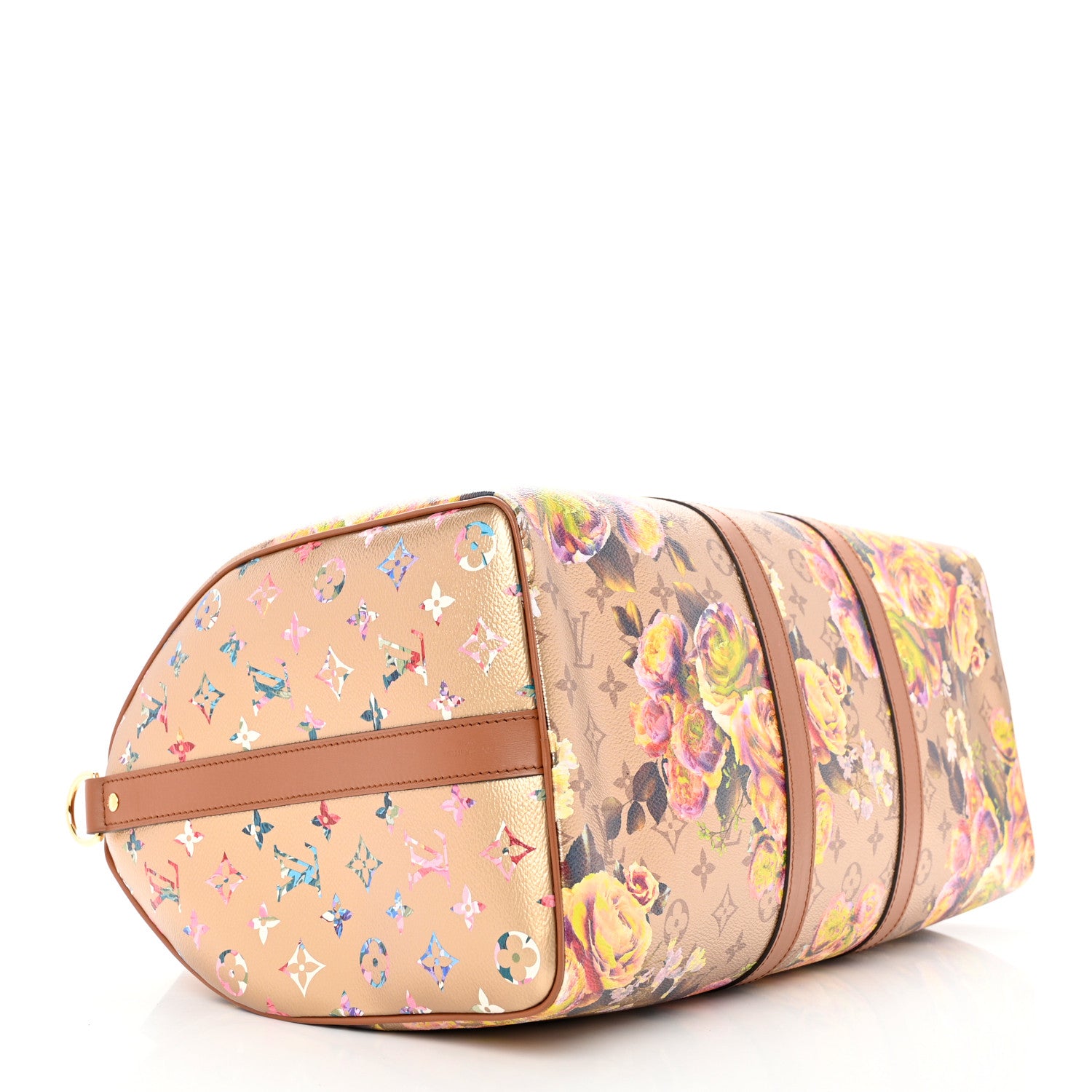 Louis Vuitton Metallic Monogram LV Garden Keepall Bandouliere 45 Gold 3 of 8