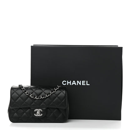 Chanel Lambskin Quilted Mini Rectangular Flap Black 11 of 11